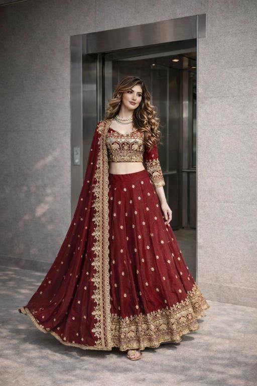 NEW Launching Designer SSC 703 Silk Red Lehenga choli suppliers in Hyderabad
